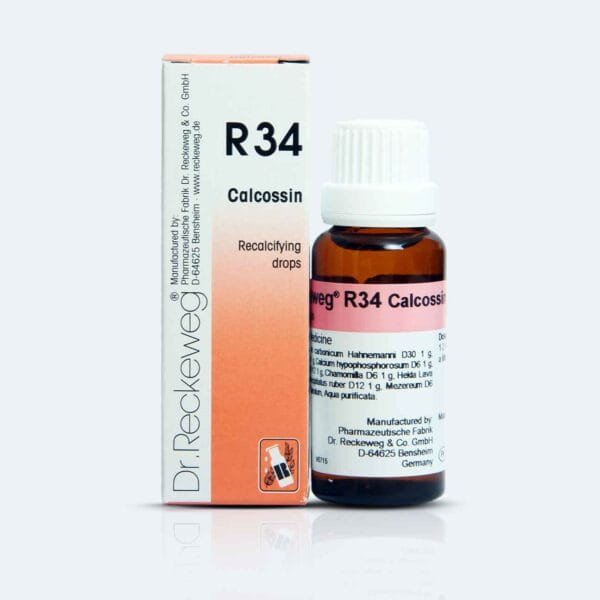 Dr. Reckeweg R34 Recalcifying Drops - Homeopathic Medicine for Calcium Deficiency & Bone Health