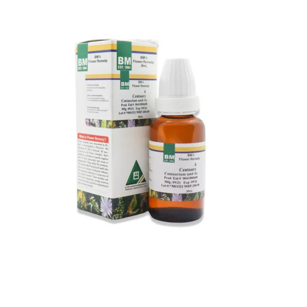BM Bach Flower 4 Centaury Drops – For Willpower